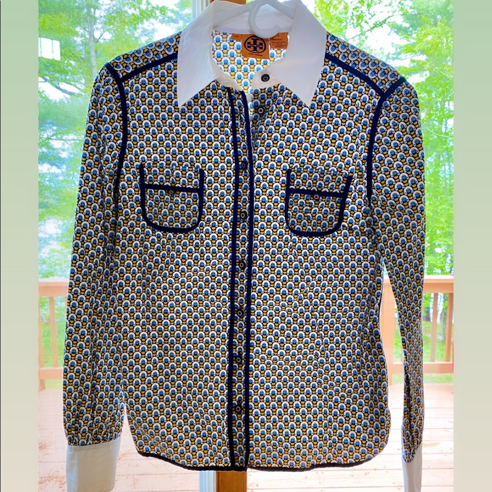 Tory Burch Contrast-Binding Shirt
